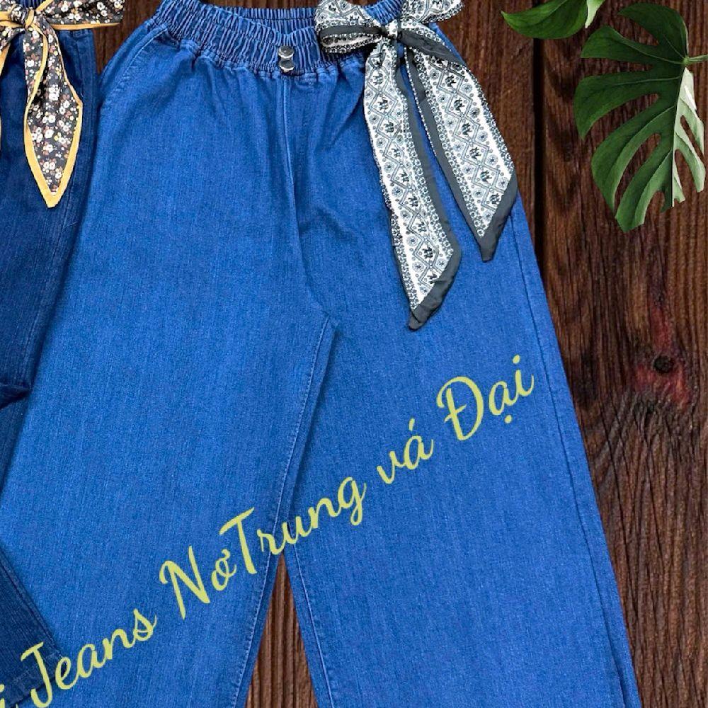 Quần dài Jean wuat  Lưng Thun Thiết Kế Thời Trang Free size 45-75kg Phong Cách Hiện Đại Thoải Mái Ống Rộng_thumbnail_4