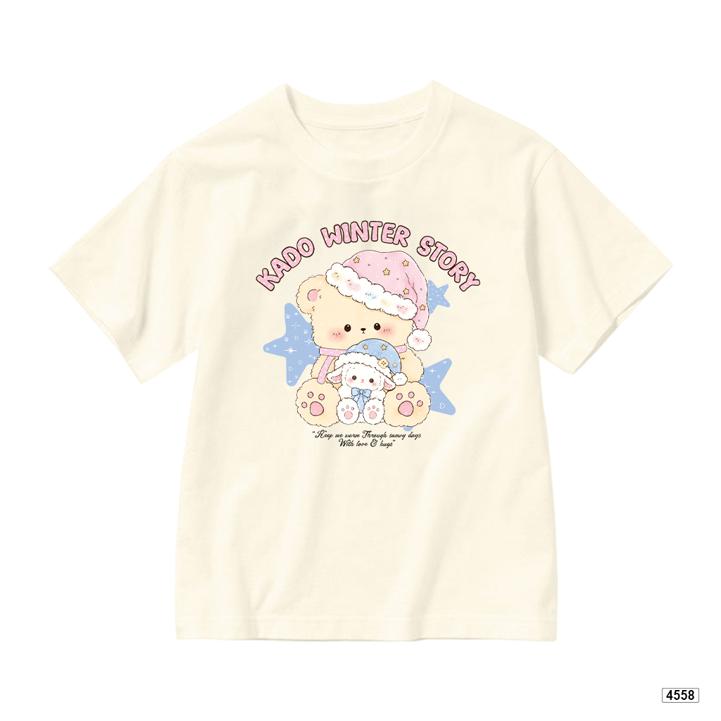 Áo thun bé gái form rộng gấu pastel Kado 4558_thumbnail_9