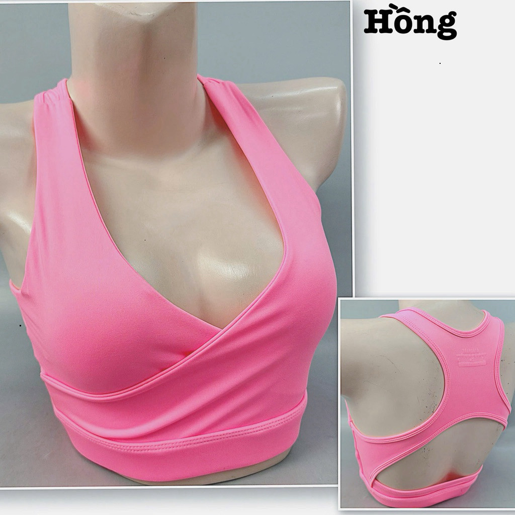 Yumii Sportswear Áo Lót Thể Thao Tập Gym Tập Yoga Nữ Áo Bra Gs Đắp Chéo Không Gọng Mềm Mịn Vải Co Dãn Sẵn Mút_thumbnail_4