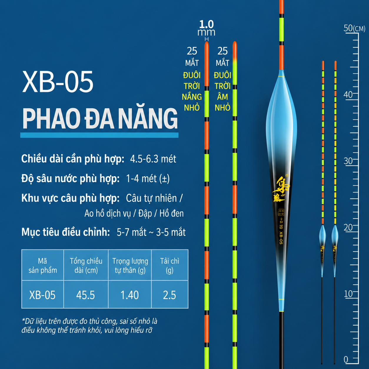 Phao Nano Câu Đài Hồ Nam Đuôi Phao 25 Nấc Siêu Nhạy_thumbnail_10