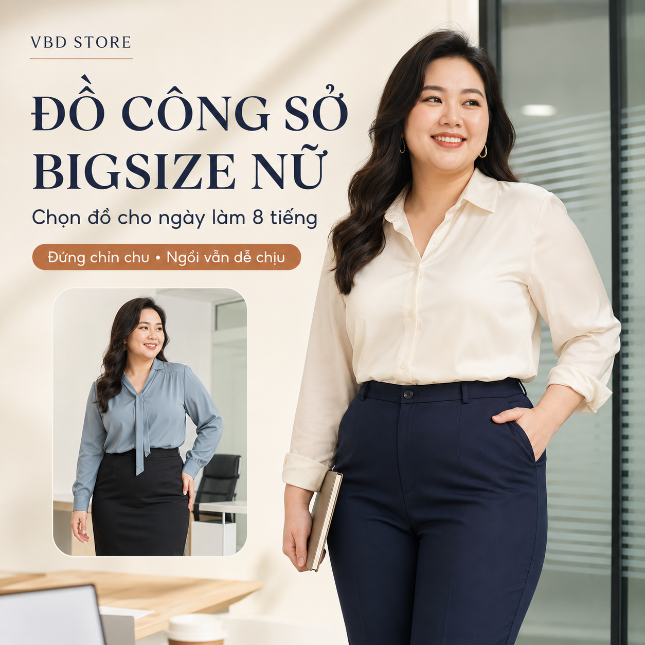 Đồ Công Sở Bigsize Nữ: Chọn Đồ Cho Ngày Làm 8 Tiếng
