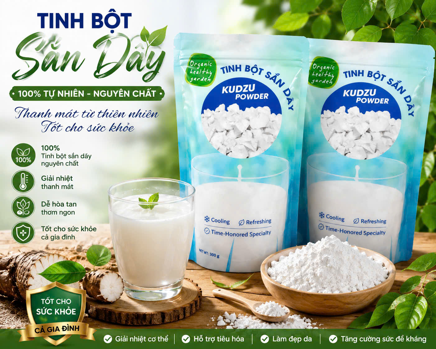 SET 2 GÓI BỘT SẮN DÂY