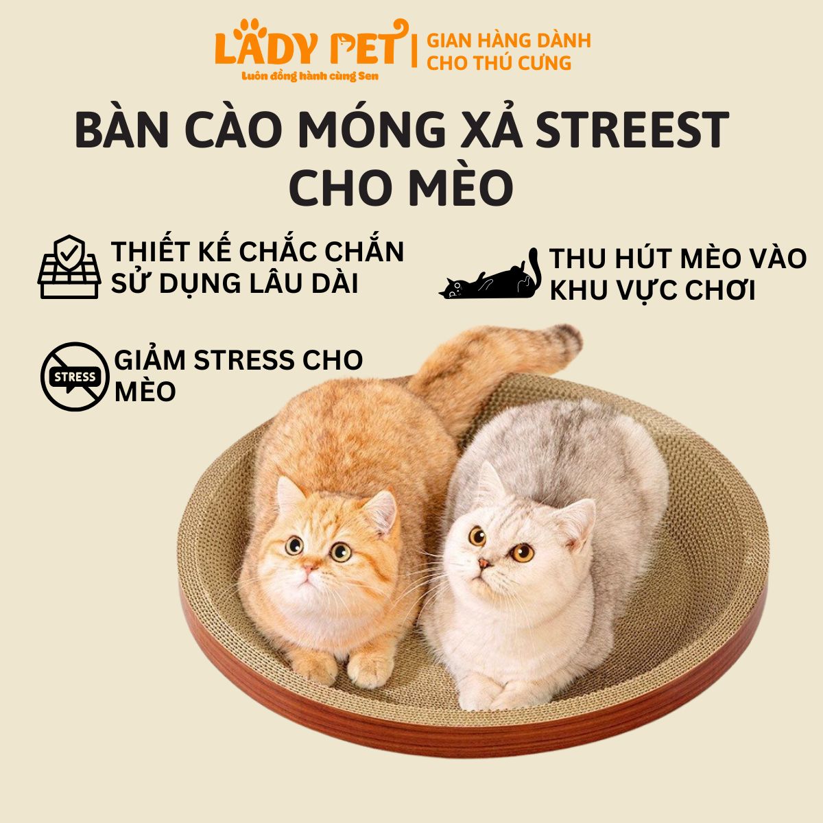 Bàn cào móng tròn cho mèo