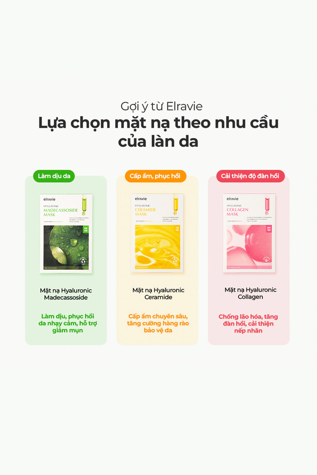 Mặt nạ chống lão hóa, tăng đàn hồi, giúp da săn chắc Elravie Hyaluronic Collagen Mask_thumbnail_9