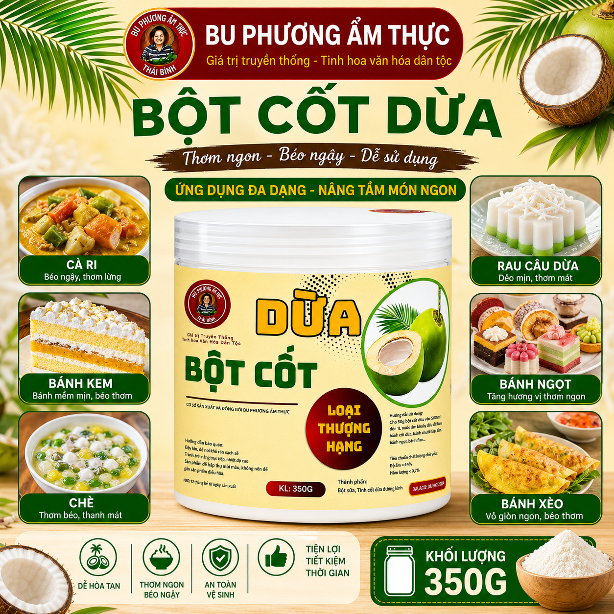 Bột Cốt Dừa Bu Phương 350G – Làm Bánh, Chè, Kem Thơm Béo - BP19_thumbnail_4