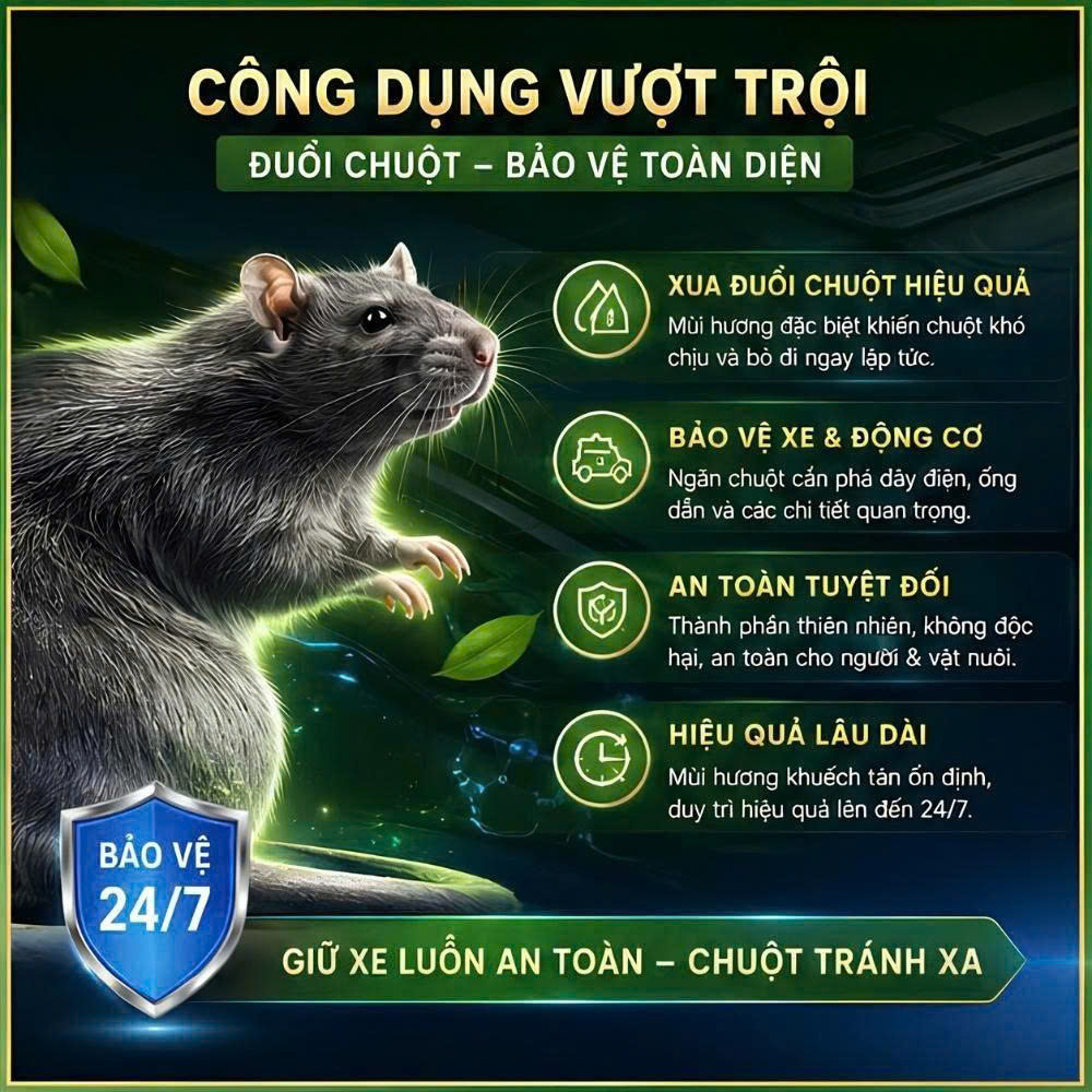 Sáp Đuổi Chuột Cao Cấp Cho Xe Điện & Ô Tô 200g Thảo Mộc_thumbnail_1