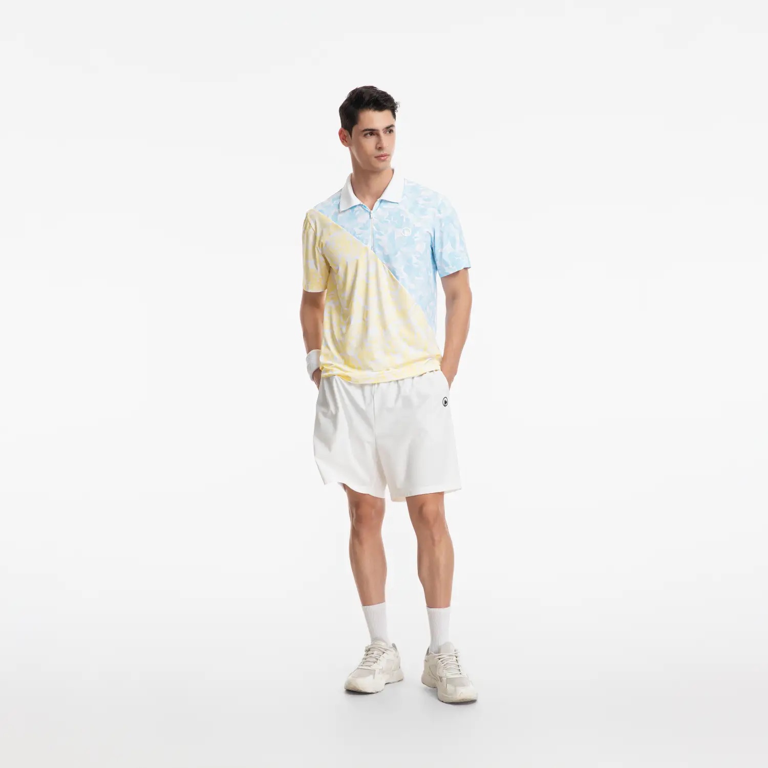 Áo Polo Phối 2 Màu Họa Tiết Camo - Nam