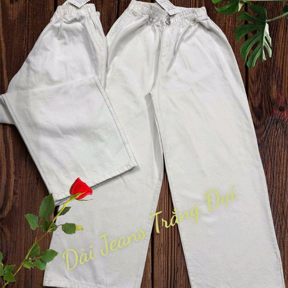 Quần dài Jean wuat  Lưng Thun Thiết Kế Thời Trang Free size 45-75kg Phong Cách Hiện Đại Thoải Mái Ống Rộng_thumbnail_3