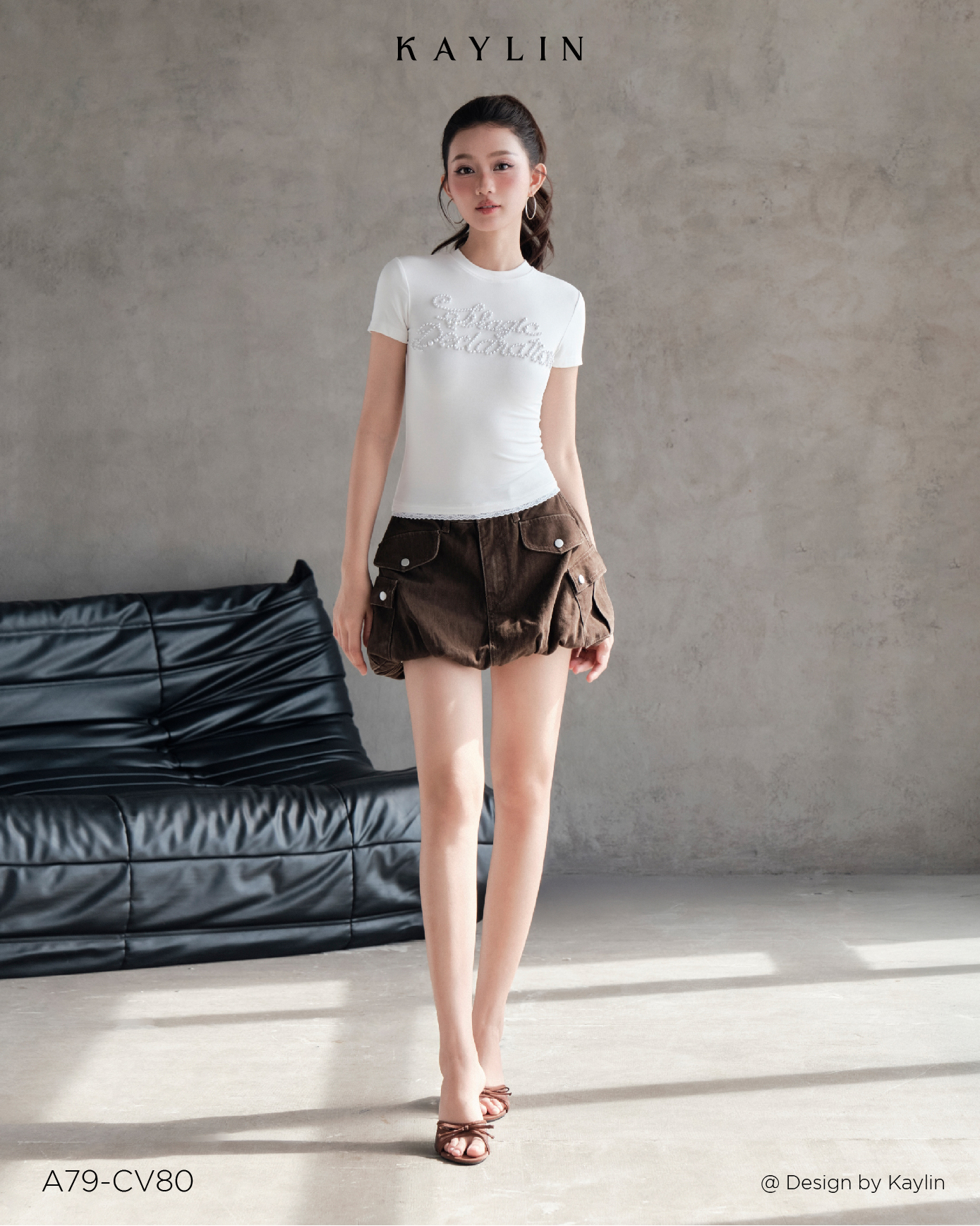 Chân Váy Jean Bí KAYLIN Cargo Skirt