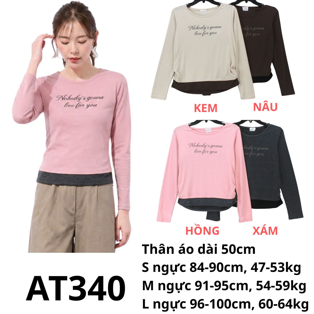 AT340 Áo thun tay dài