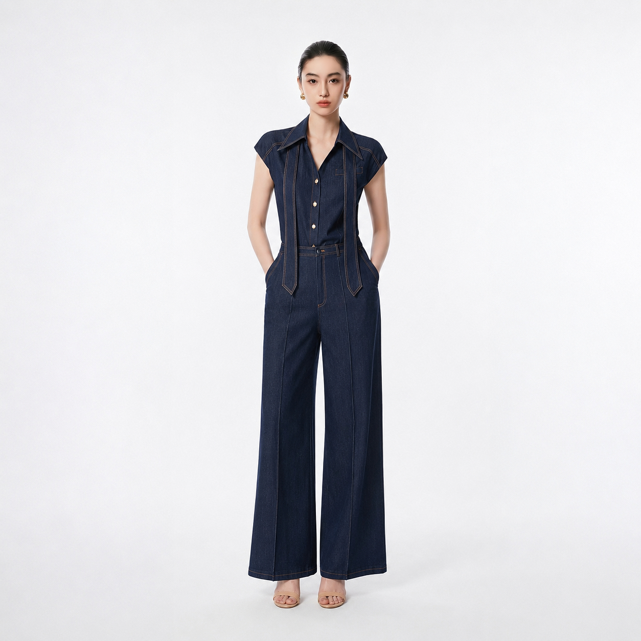 DENIM TOP (Áo - Kèm belt)