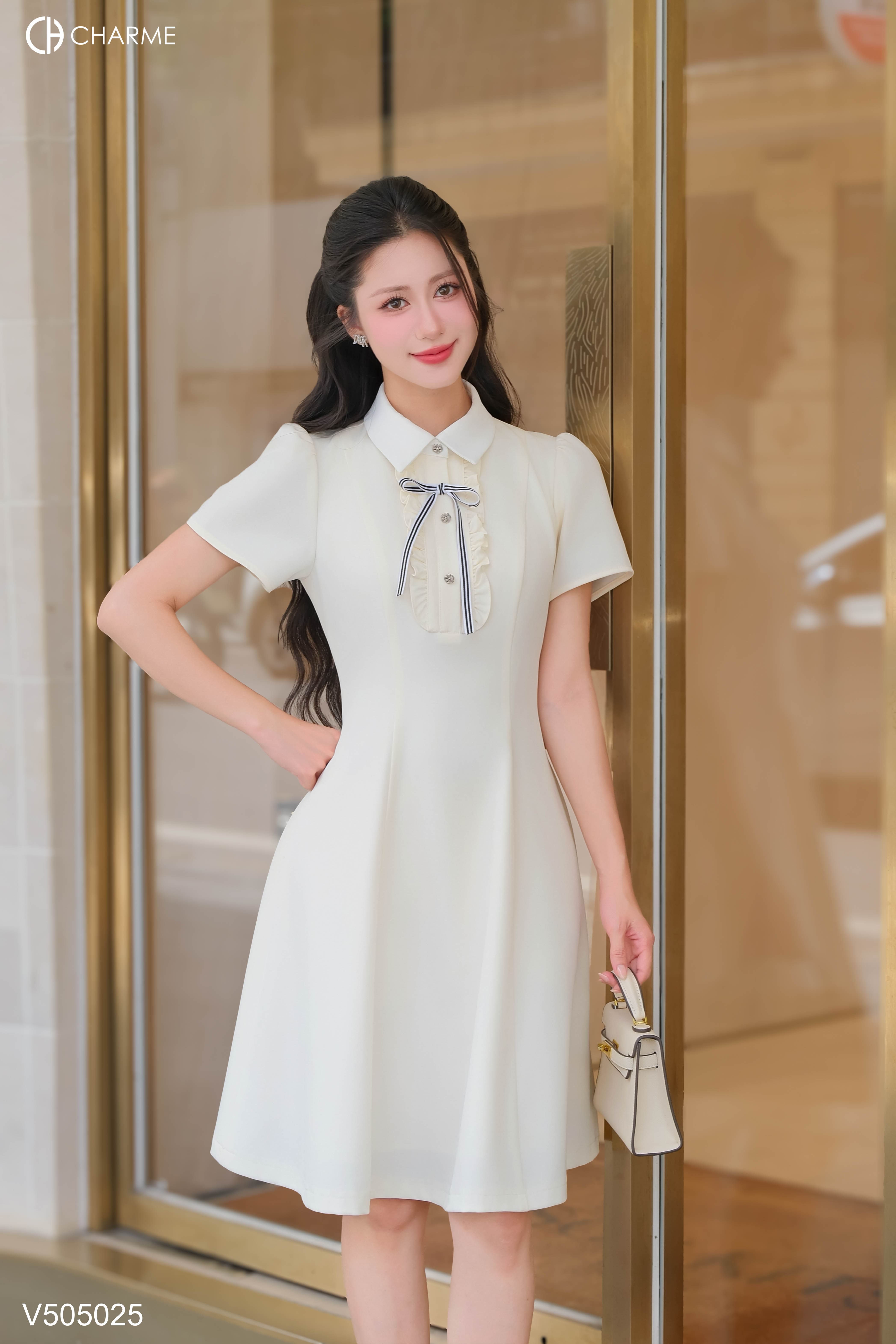 Váy ngắn tay ngực bèo 505025