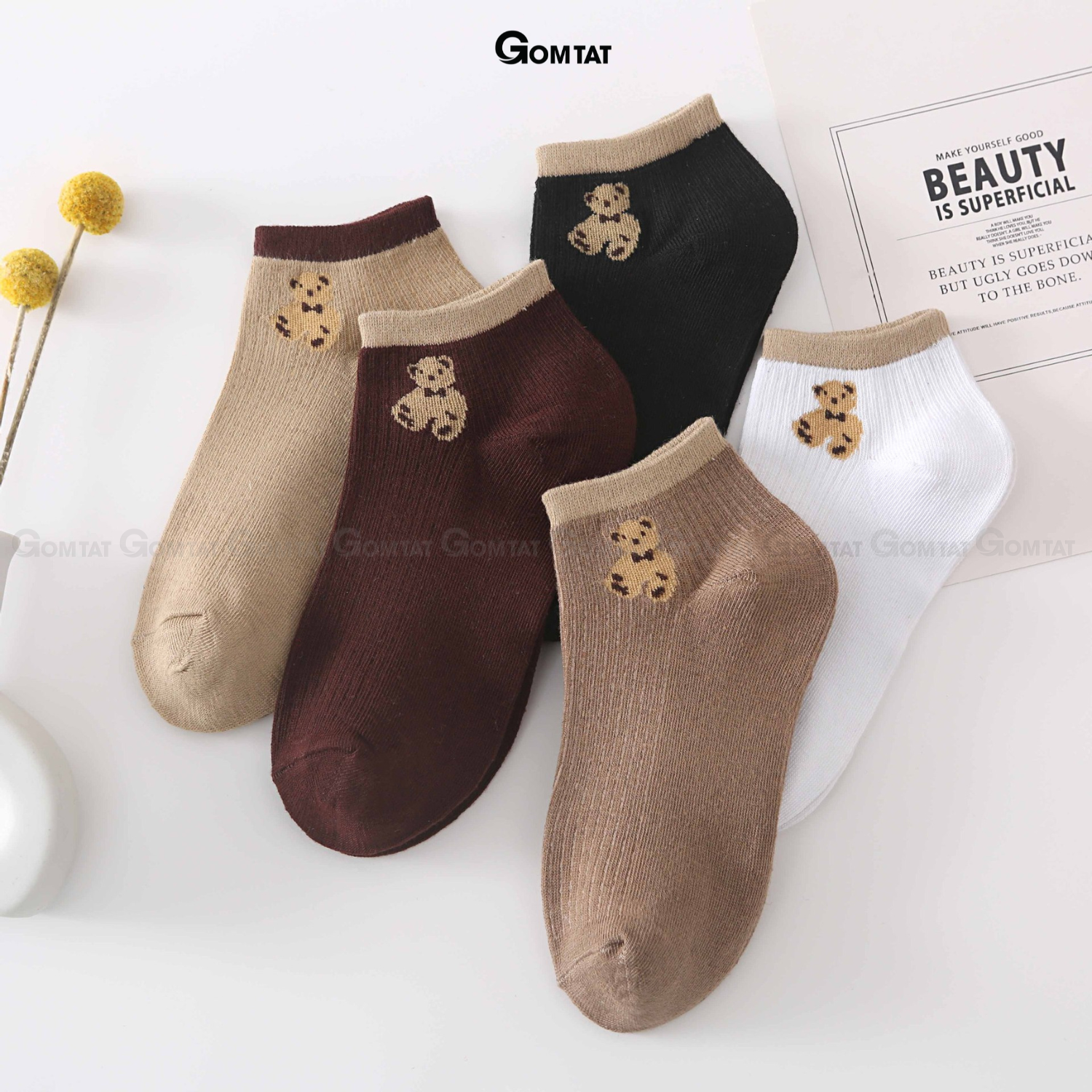 Set 5 đôi tất vớ nữ cổ ngắn UYE-CBCN_thumbnail_1