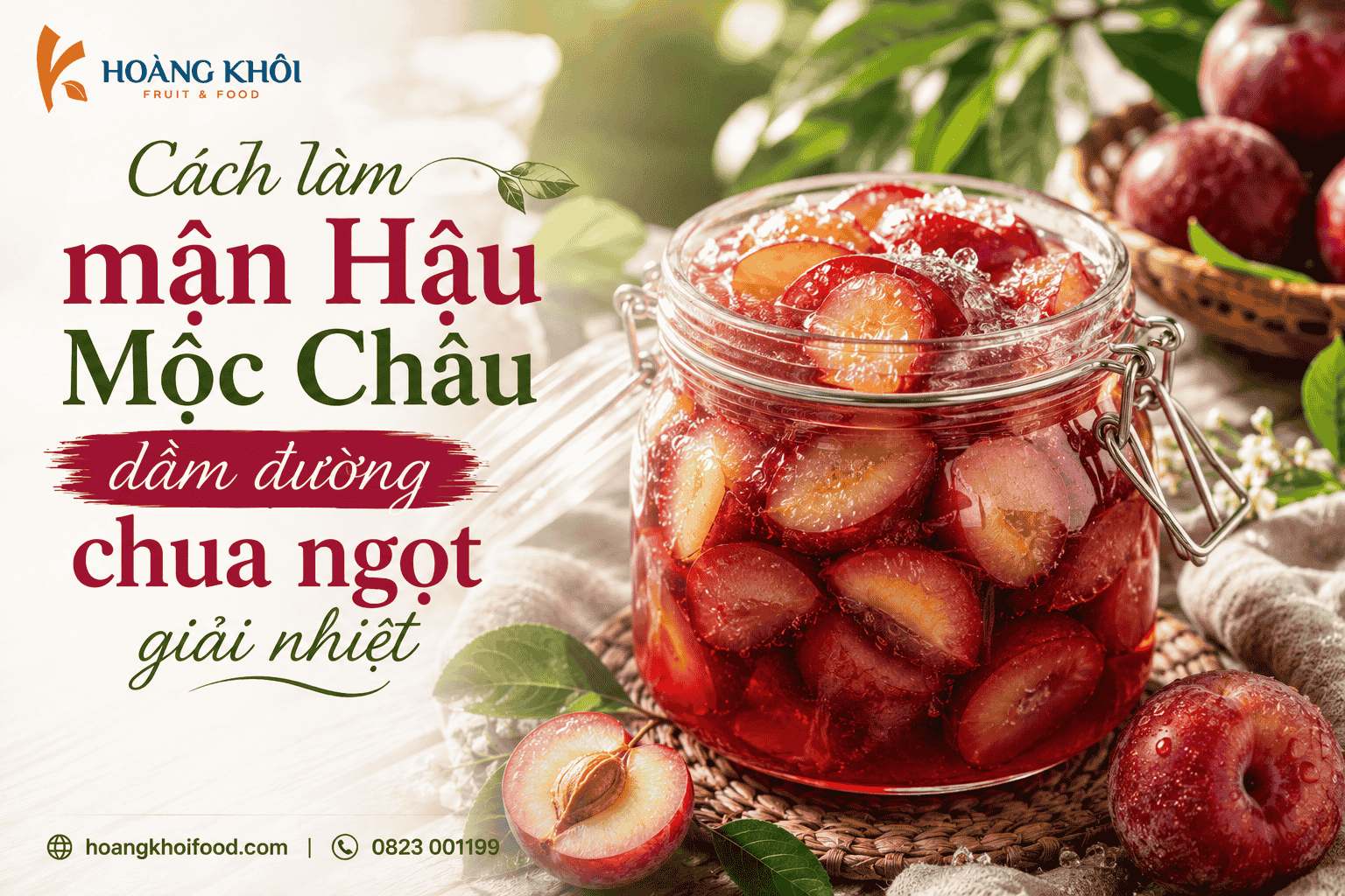 Cách làm mận Hậu Mộc Châu dầm đường chua ngọt giải nhiệt