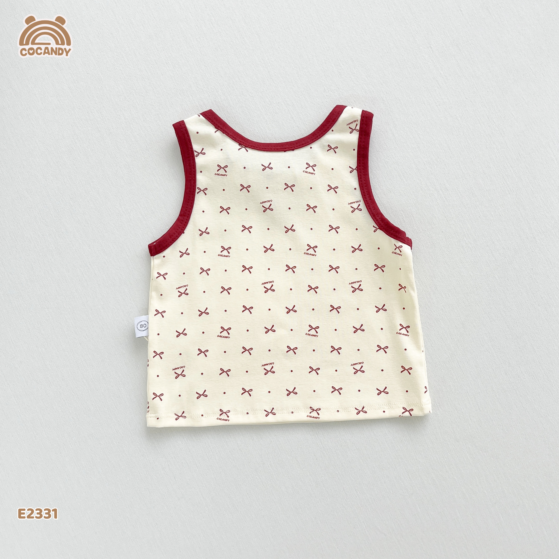 Áo sát nách cotton BE hình nơ đỏ_thumbnail_5