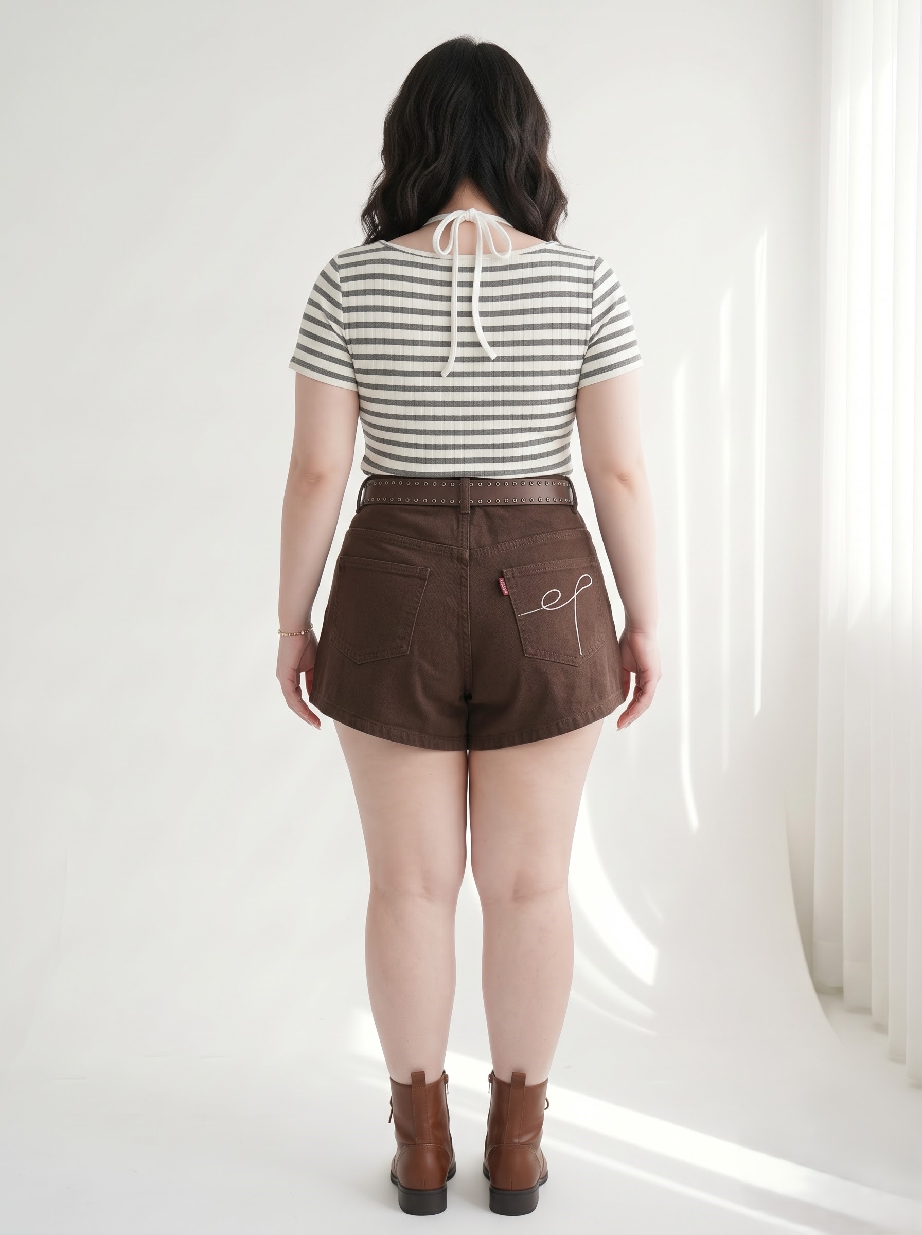 Quần Short Jean Thêu Túi Bigsize Nữ Dễ Phối Đồ - Xanh Jean, Trắng, Nâu - Vừa 55–90kg - T-QSJ1328