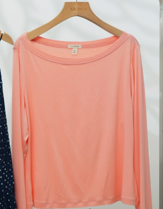 Áo thun Viscose cổ thuyền tay dài_thumbnail_4