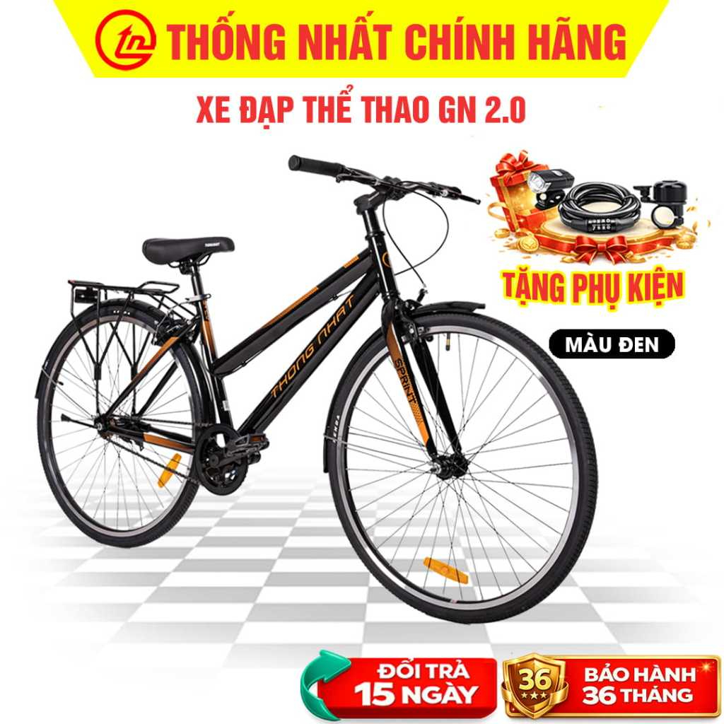 Xe Đạp Thể Thao Thống Nhất học sinh, người lớn GN2.0 [TẶNG BỘ PHỤ KIỆN] 1m40 - 1m85 đi học, thể dục_thumbnail_1