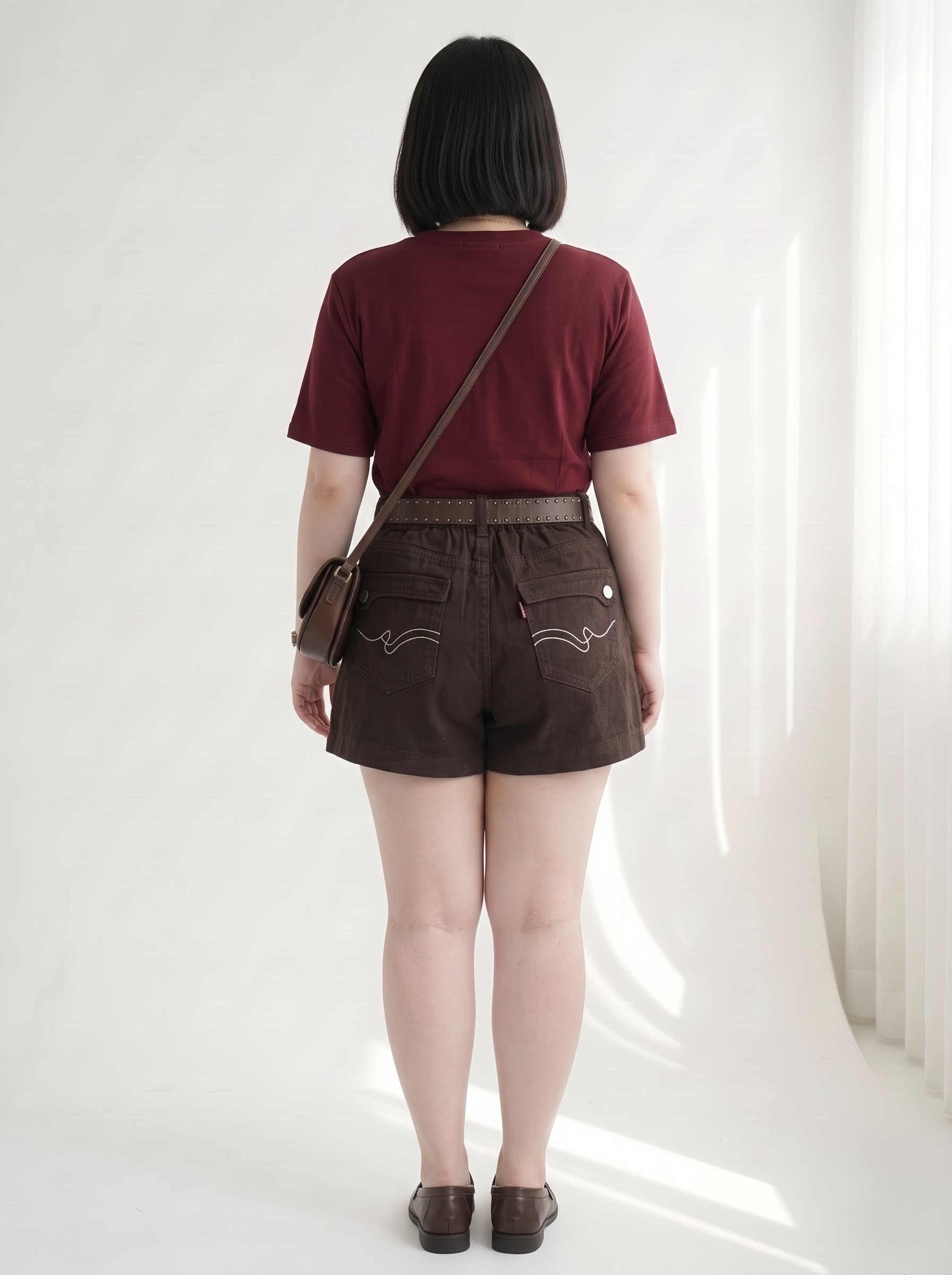 Quần Short Jean Túi Hộp Bigsize Lưng Thun Sau Ống Rộng - Trắng, Nâu, Xanh Đậm - Vừa 55–90kg - T-QSJ1331_thumbnail_5