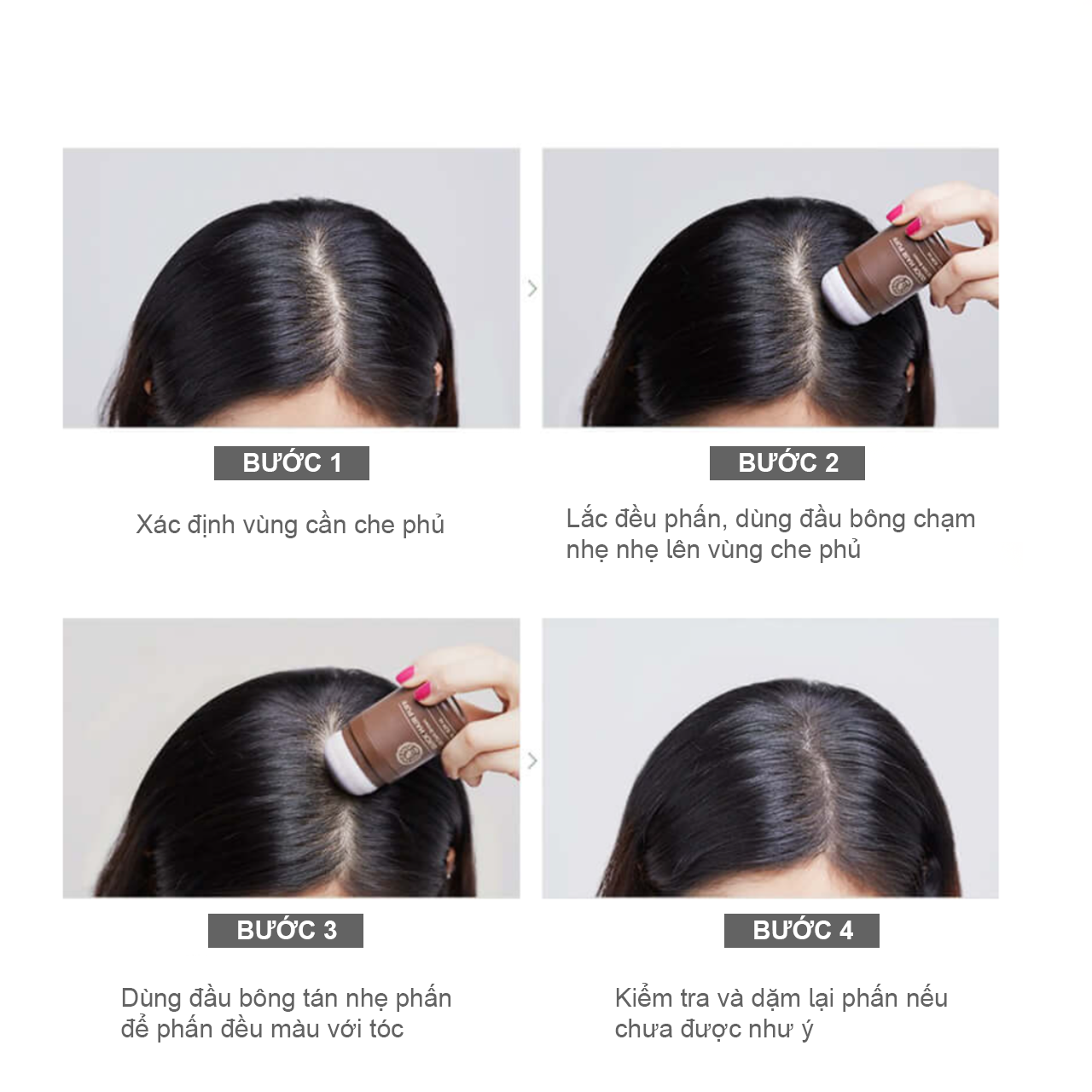 PHẤN CHE KHUYẾT ĐIỂM TÓC QUICK HAIR PUFF (tặng 2 mặt nạ Real Nature)_thumbnail_5