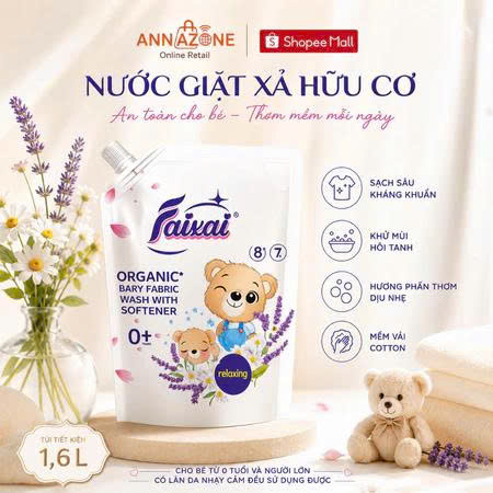 SET 2 TÚI NƯỚC XẢ VẢI CHO BÉ ORGANIC FAIXAI (FREESHIP)_thumbnail_1