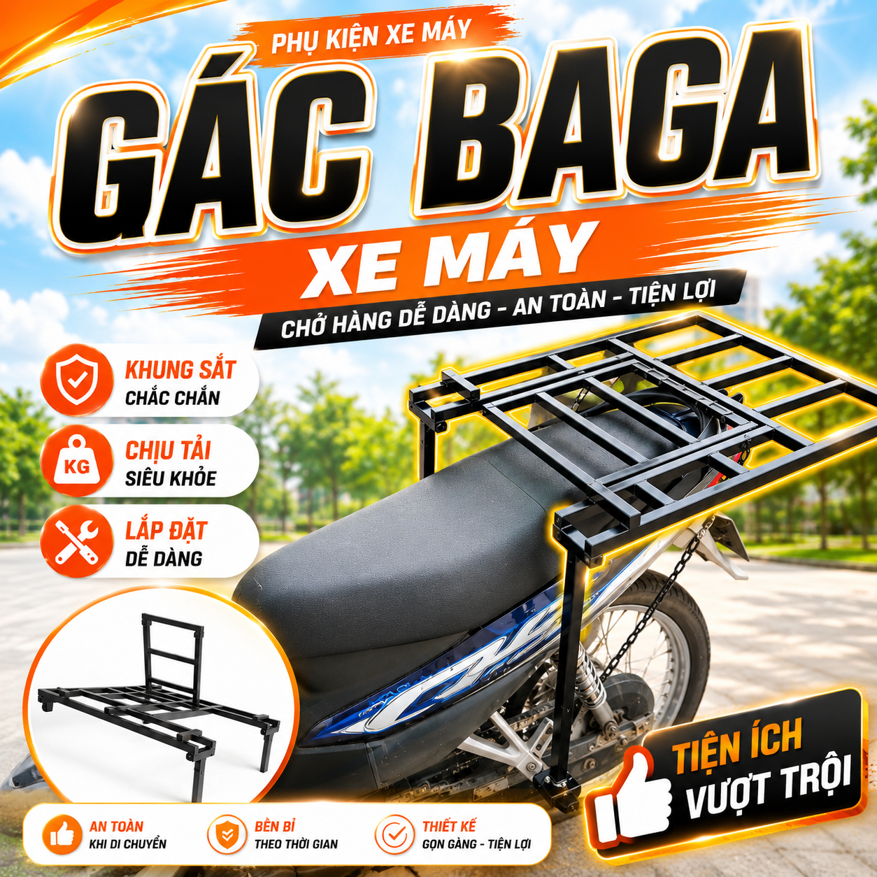 Baga xe wave 55x70