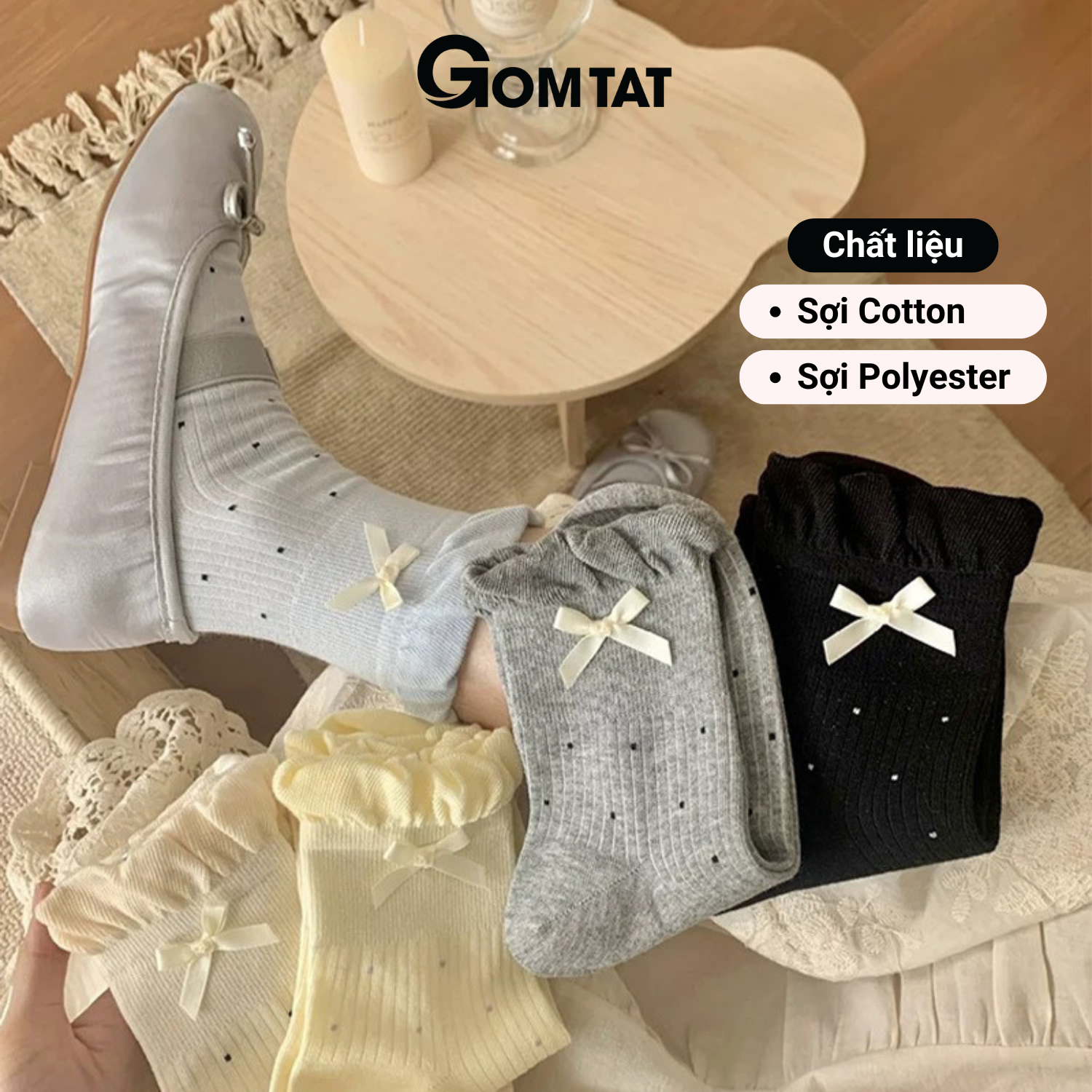Set 5 đôi tất lolita phối nơ GOMTAT, vớ nữ phối nơ họa tiết chấm bi phong cách Hàn Quốc hot trend - ZFK-B011-CB5_thumbnail_5