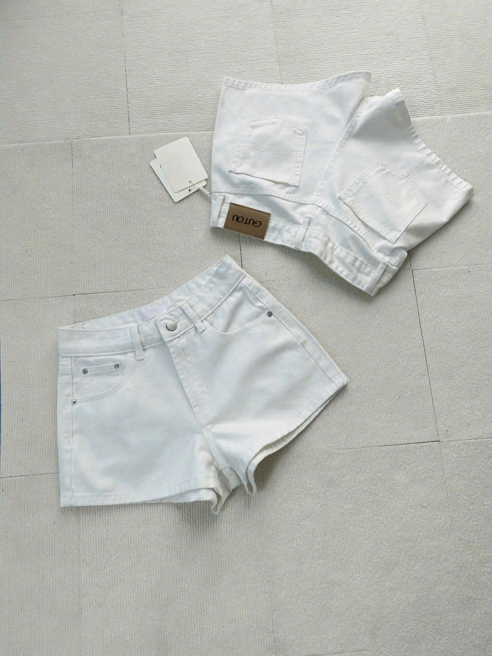 [ GUTOU ] Quần Short Jean Basic Túi Kiểu Casual Style_thumbnail_5