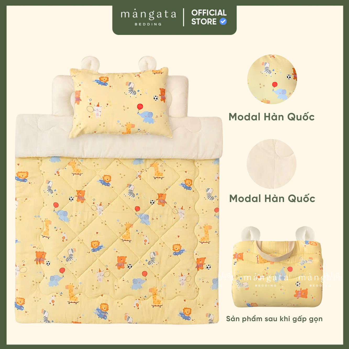 Mẫu Muông thú - Bộ chăn gối gấp gọn đi học_thumbnail_1