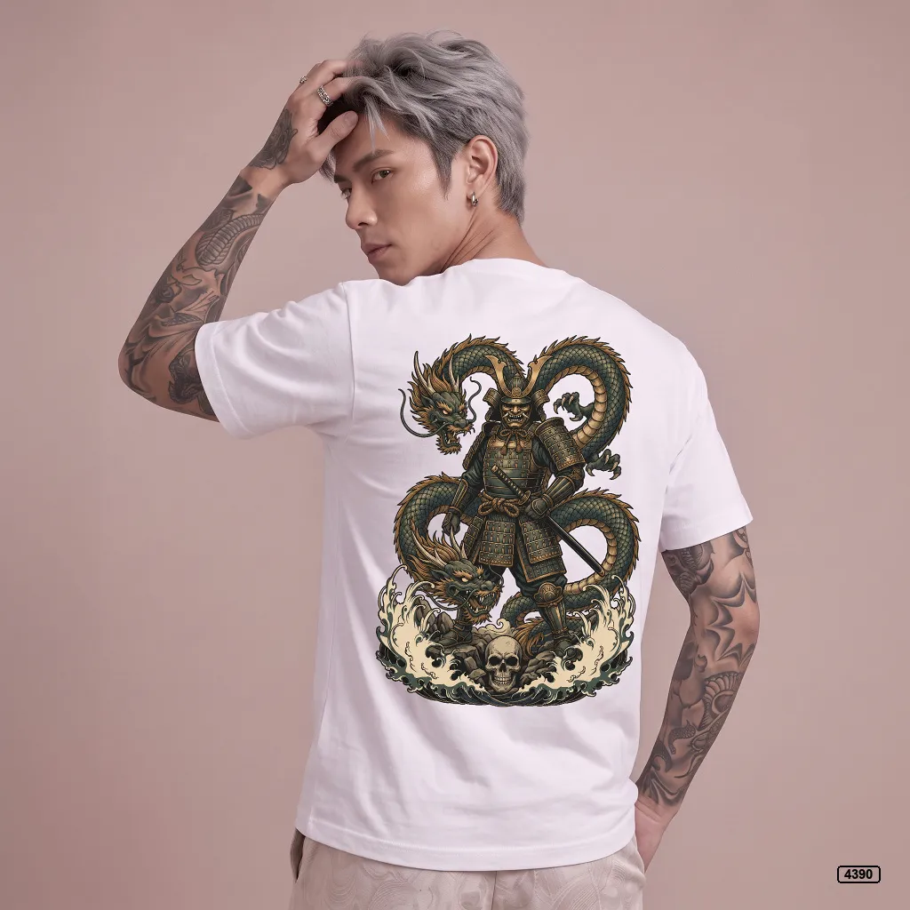 Áo thun nam samurai serpent form rộng TeePrint 4390_thumbnail_8
