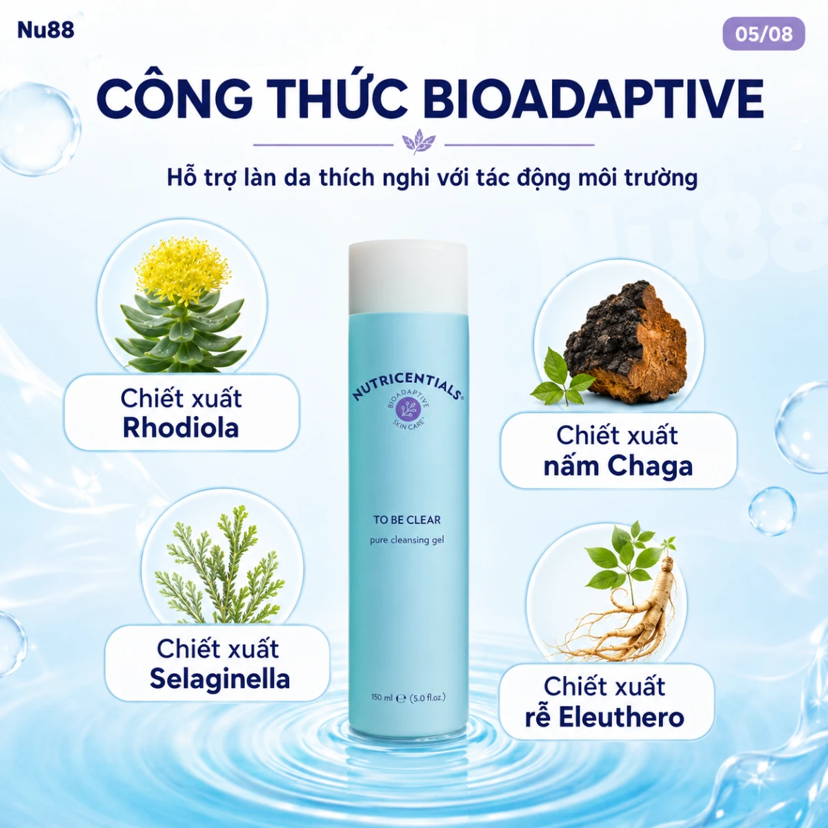 Sữa Rửa Mặt Da Thường/ Da Khô Nutricentials HydraClean Creamy Cleansing Lotion_thumbnail_6