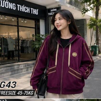 Thích Thư Áo Khoác Thun Mã G43 - Chất Liệu Cao Cấp Mềm Mịn Co Giãn Tốt Form Suông Thoải Mái Che Khuyết Điểm Phong Cách Trẻ Trung_thumbnail_1