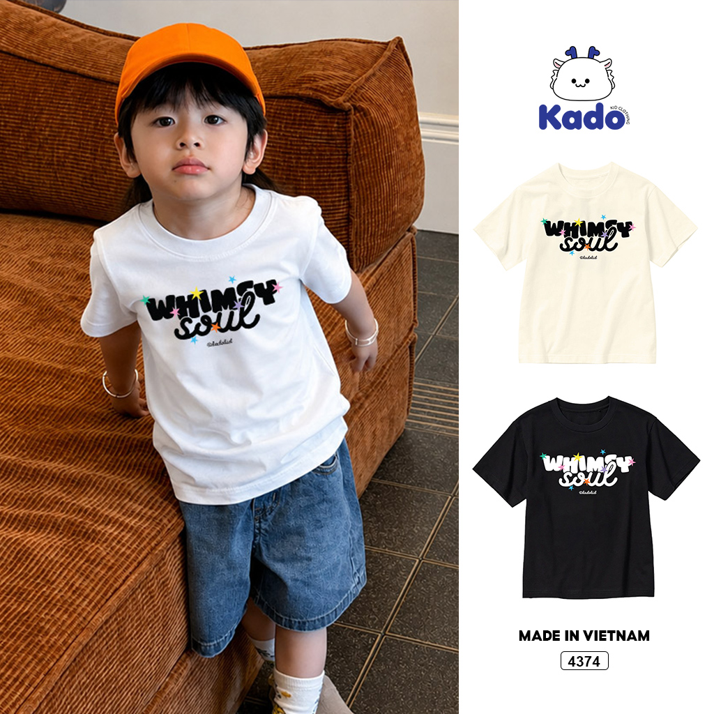 Áo thun bé trai bé gái whimsy soul form rộng Kado 4374