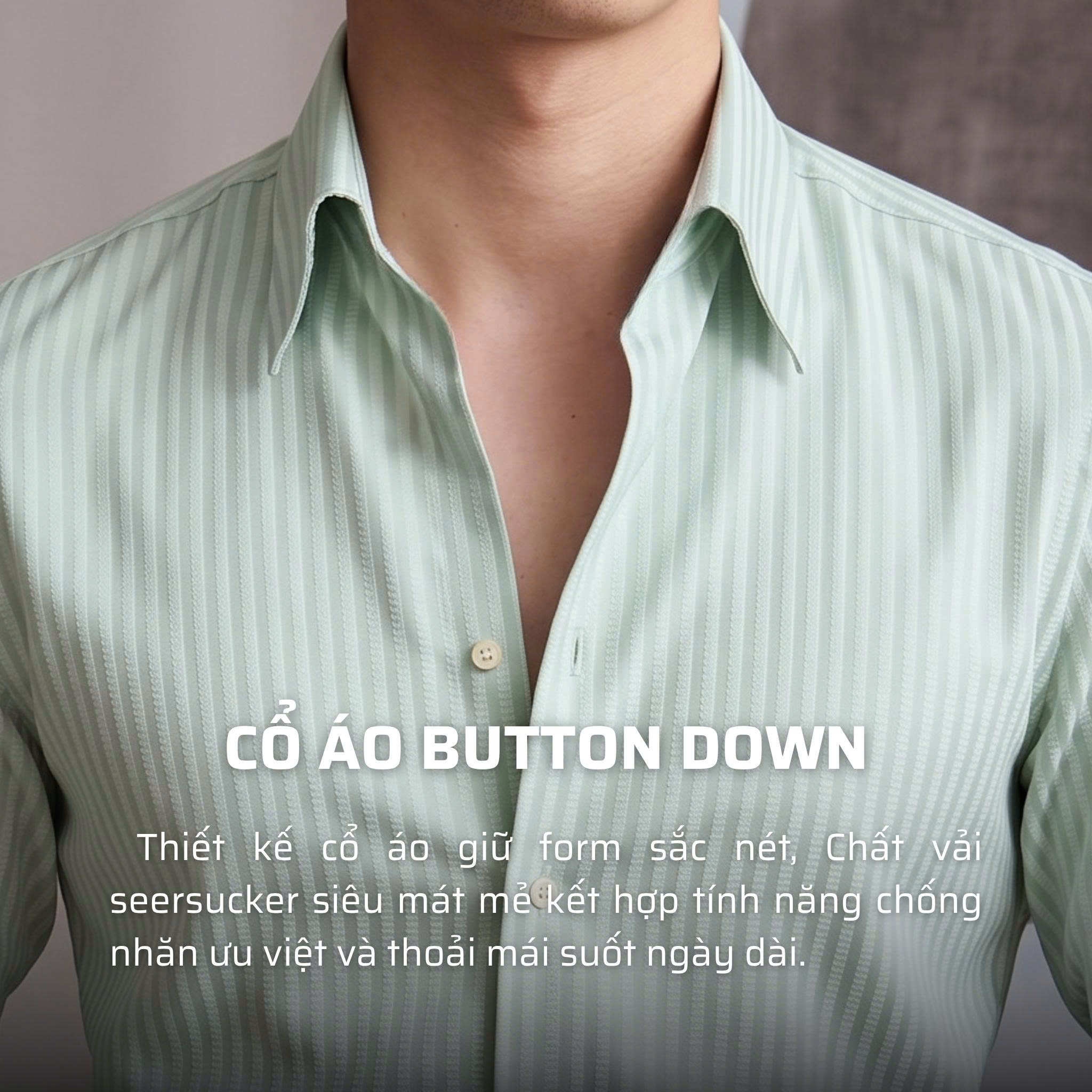Áo Sơ Mi Seersucker Cổ Button Down_thumbnail_5