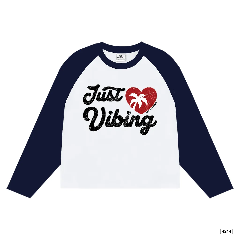 Áo thun tay dài raglan form boxy Just Vibing Miucho 4214_thumbnail_8