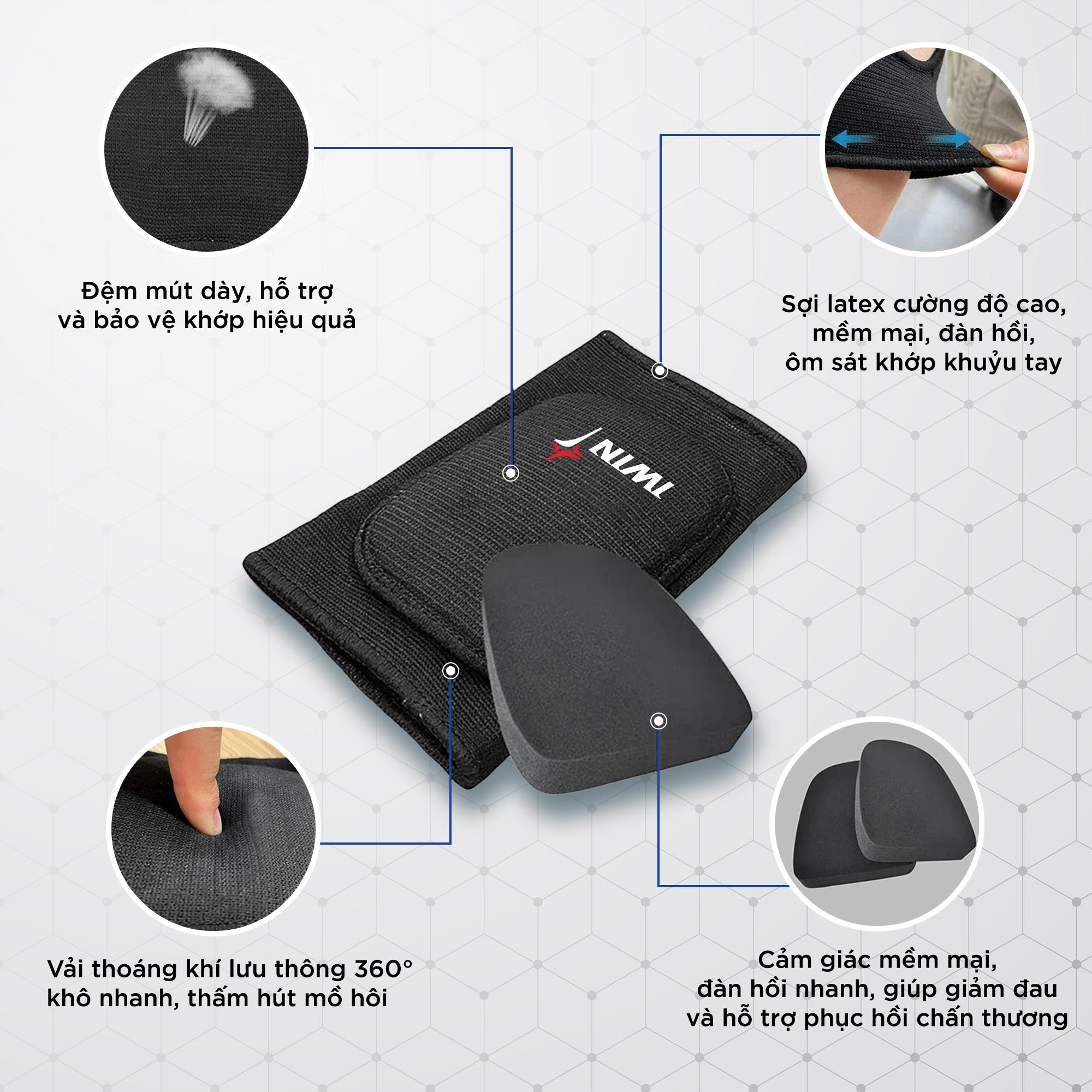Bó Chỏ Đệm iWin Keepa (1 Chiếc) Băng Khuỷu Tay Hỗ Trợ Tập Luyện Thể Thao Đương Đại_thumbnail_3