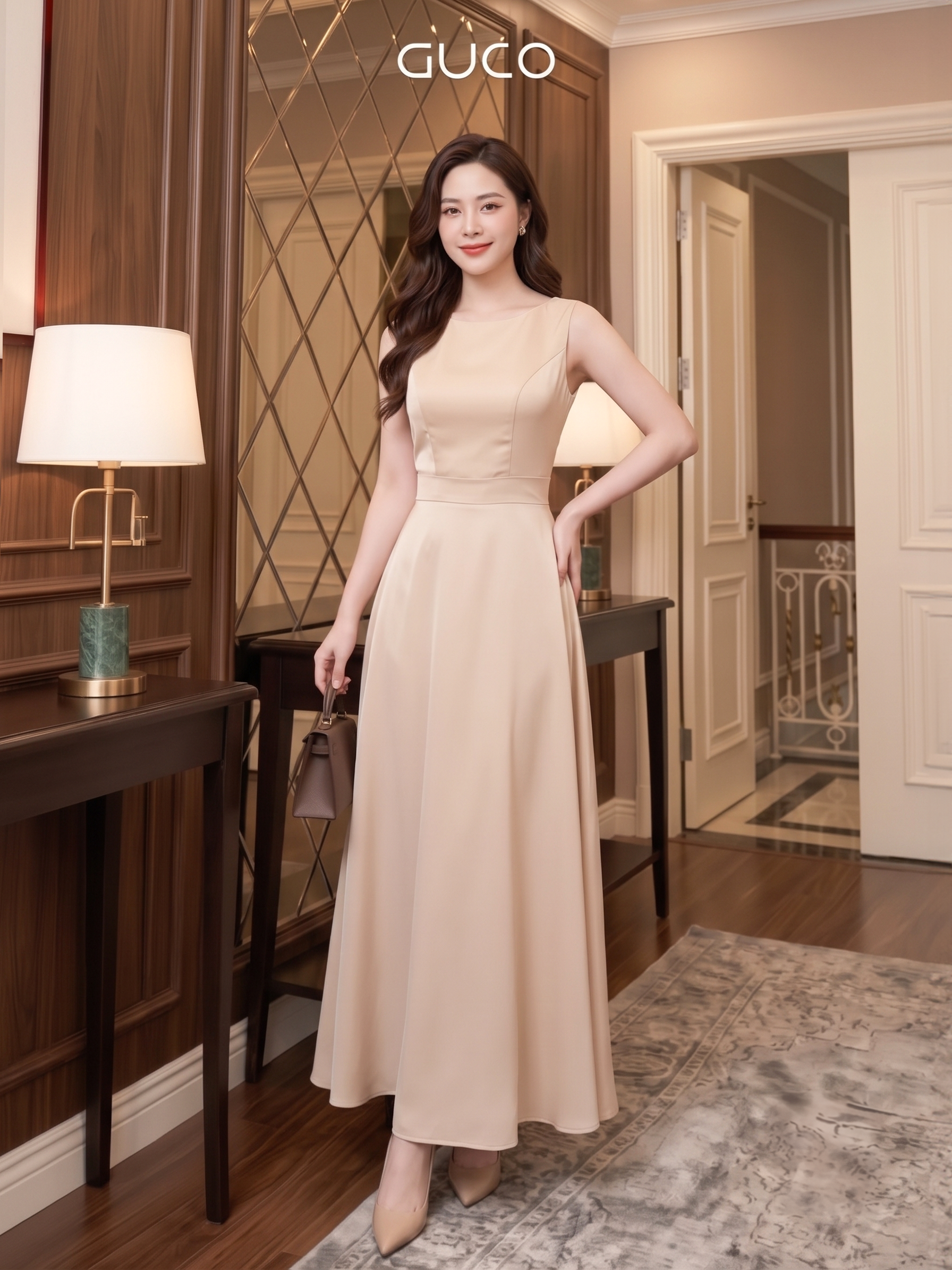 Đầm Dự Tiệc Kem Phối Áo Choàng - 5252_thumbnail_2