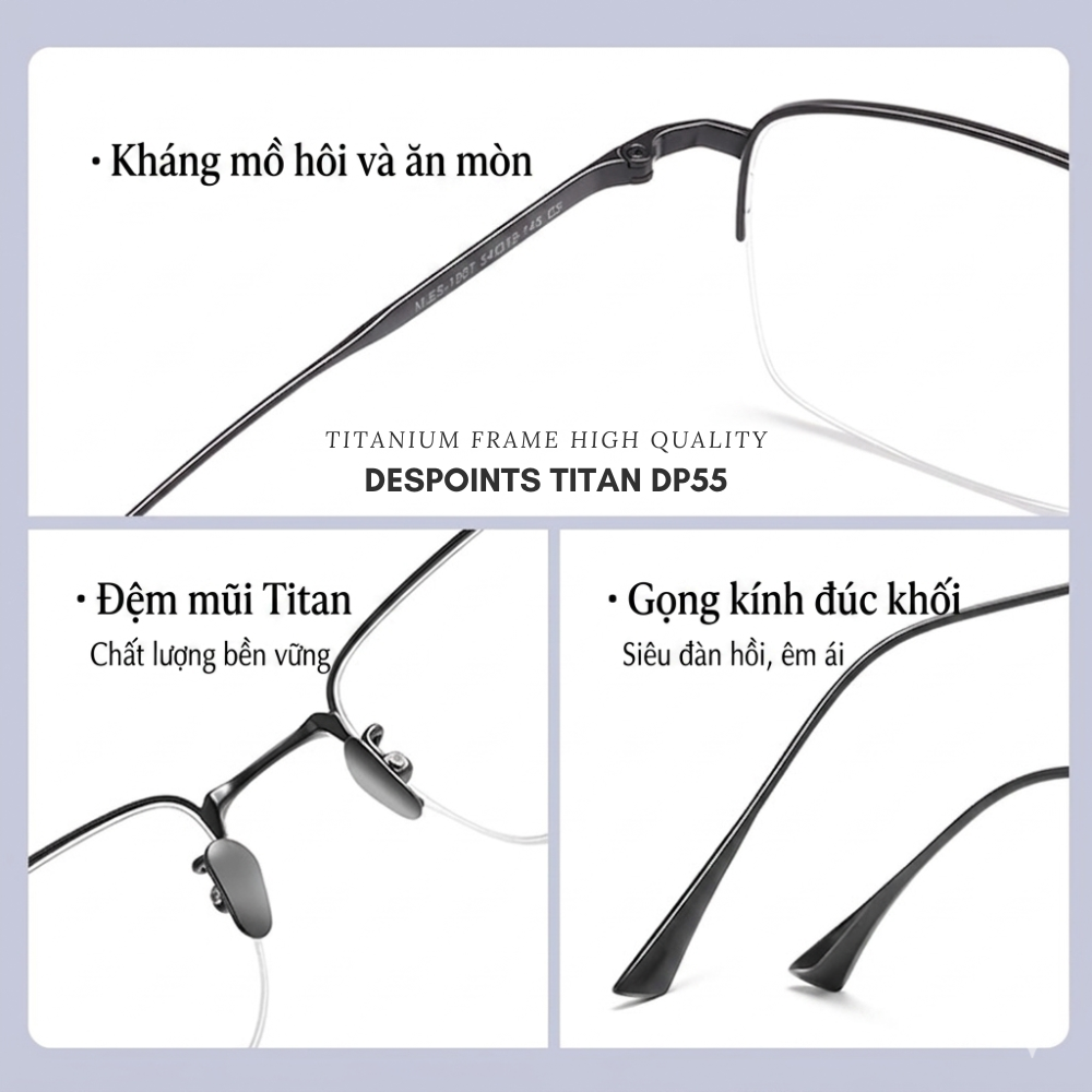 [Premium] Gọng Kính Titan nửa viền cao cấp. Chất liệu Titan nhẹ & bền. Phù hợp đa dạng form mặt_thumbnail_16