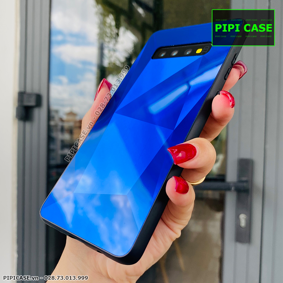 Ốp Lưng Samsung S10 - Kim Cương 6D - Xanh_thumbnail_4