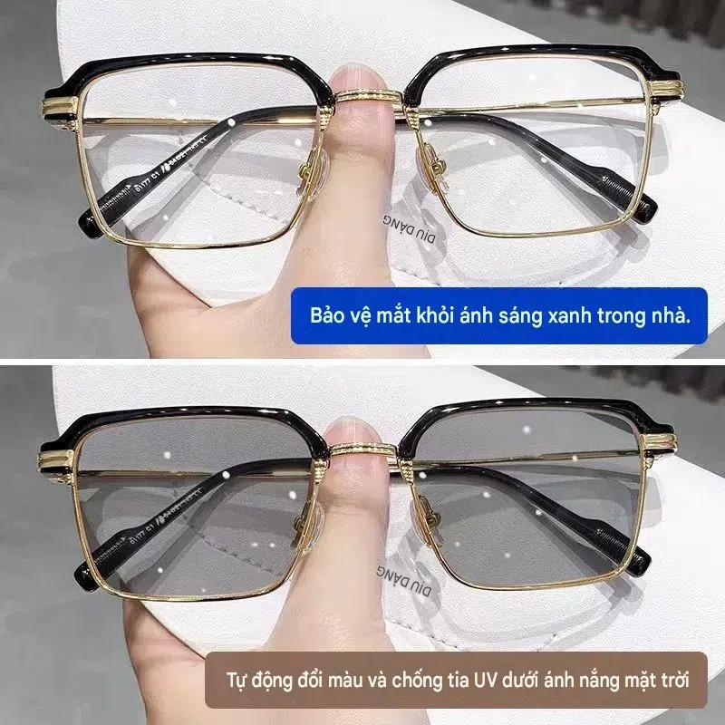 Kính Đổi Màu 0 độ Dưới Nắng Dành Cho Nam Và Nữ. Gọng Hợp Kim Kính Cao Cấp