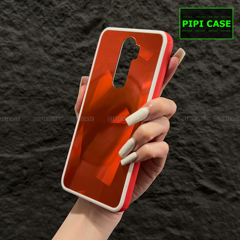 Ốp Lưng Oppo A5 2020 / A9 2020 - Kim Cương 6D - Đỏ Viền Trắng_thumbnail_1