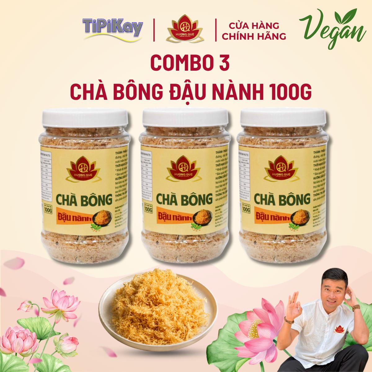 [Combo 3 Món] 3 Chà Bông Đậu Nành 100g CBTP-100G3CBDN