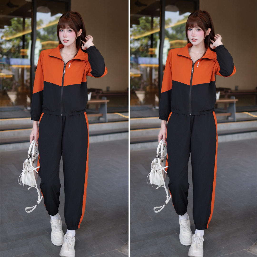 BG10 - Bộ Gió Nữ Phối Màu Thể Thao