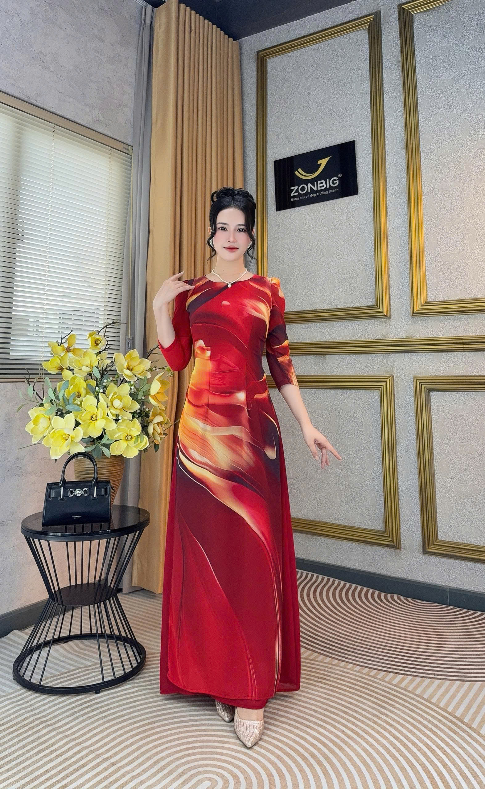 Đầm giả áo dài - Y2170 - Thương hiệu ZONBIG