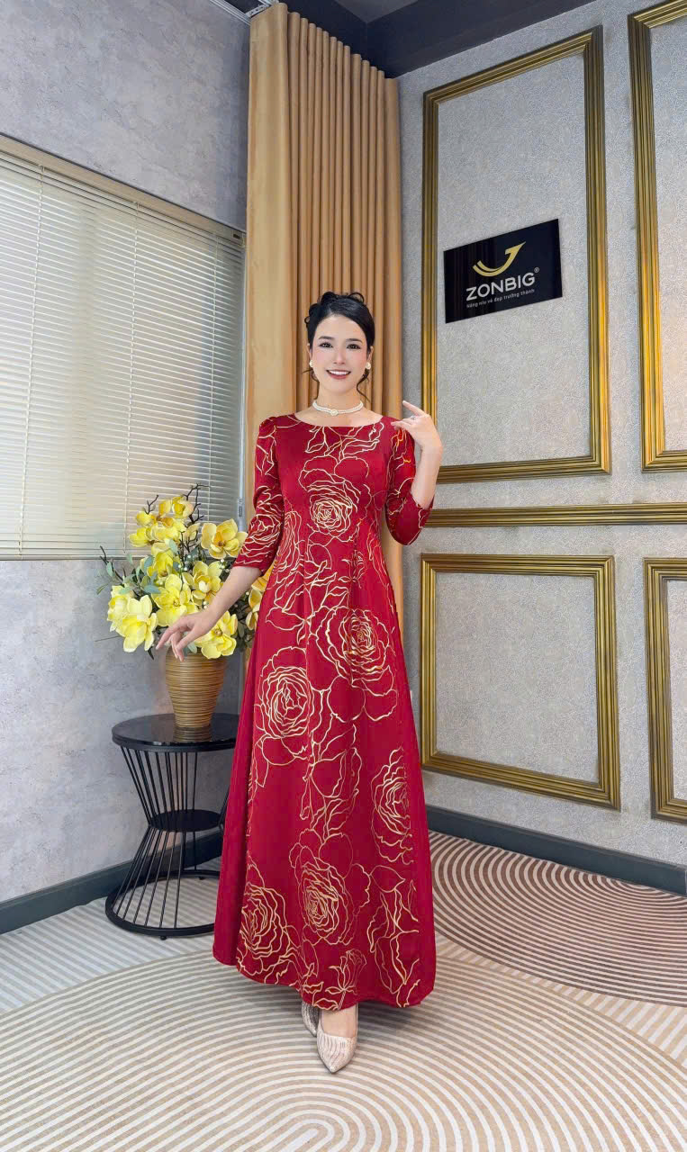 Đầm giả áo dài - Y2205 - Thương hiệu ZONBIG