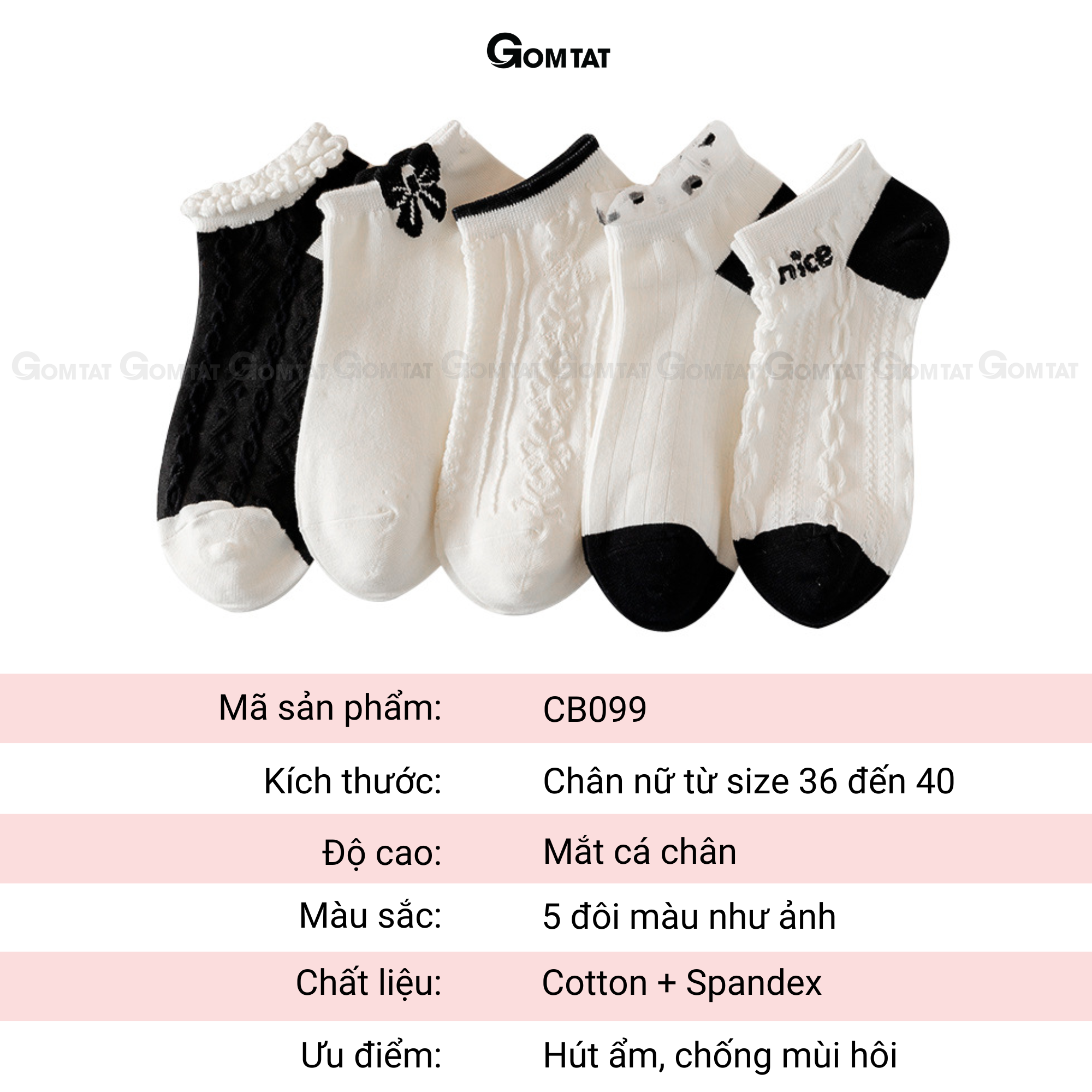 Set 5 đôi tất vớ nữ cổ ngắn UYE-CBCN_thumbnail_64