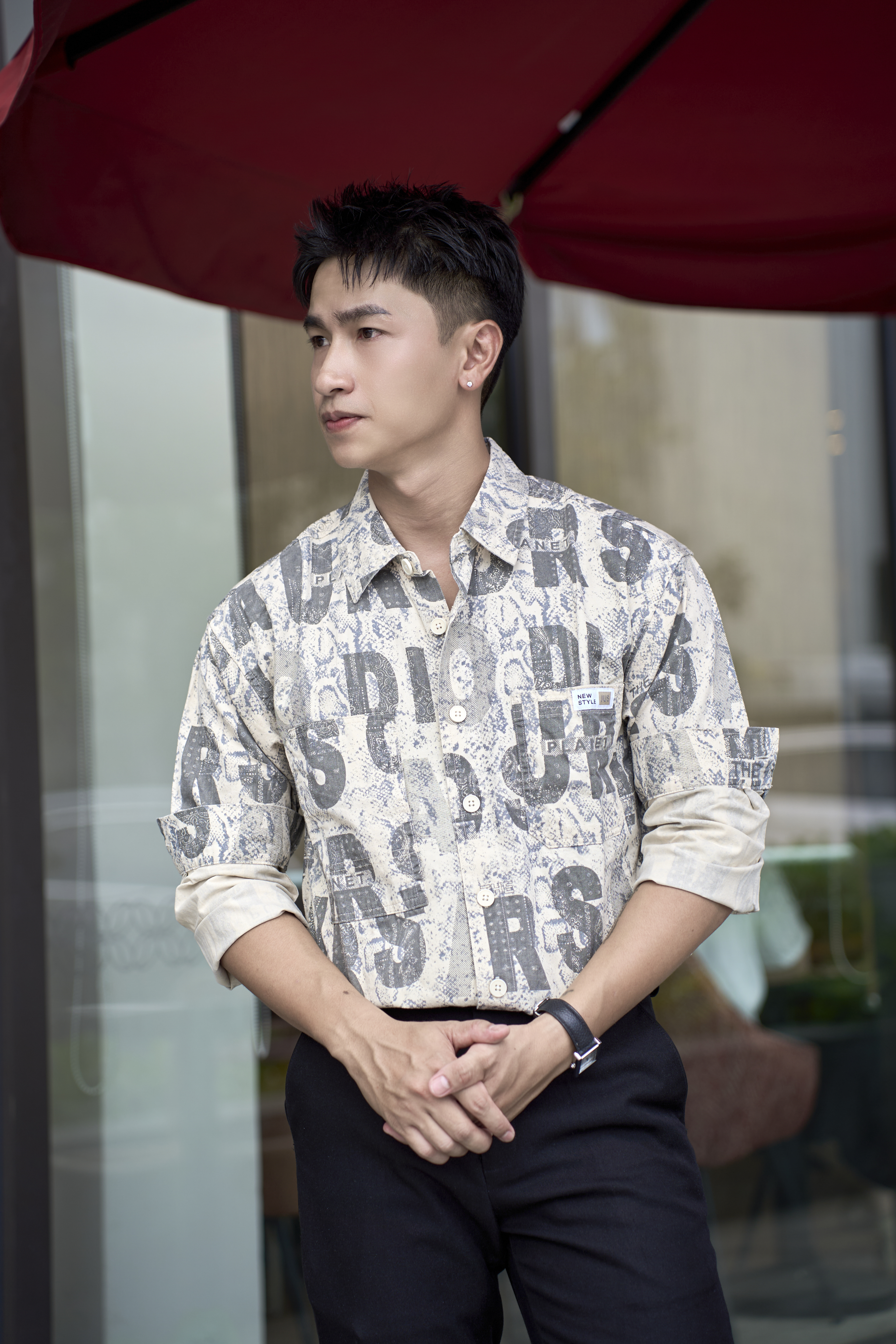 SA119 - Áo sơ mi nam dài tay in chữ phong cách Nhật Bản, chất cotton mềm mại, form rộng thoải mái_thumbnail_3