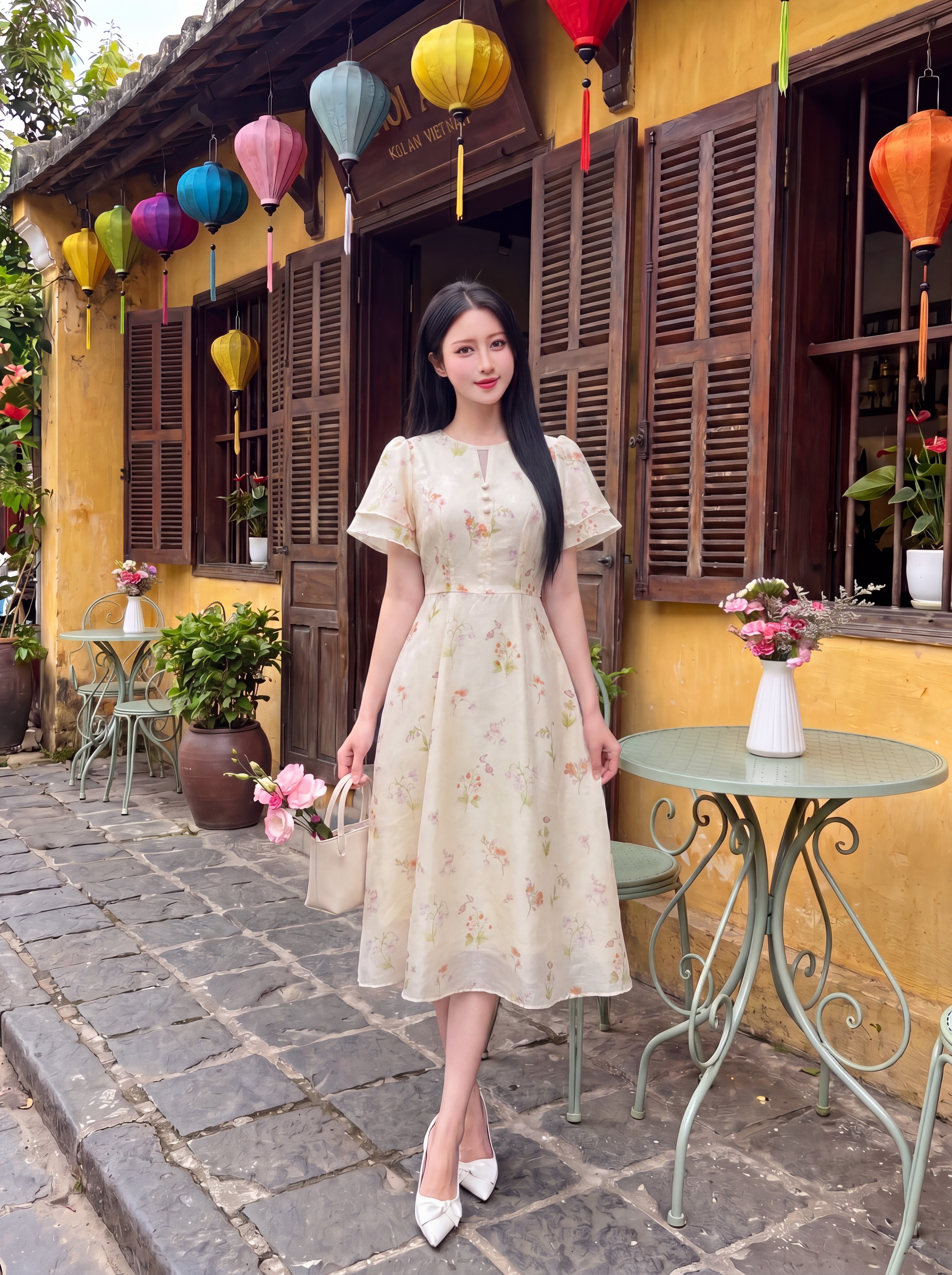 Váy cộc tay hoa cúc bọc 607012_thumbnail_2