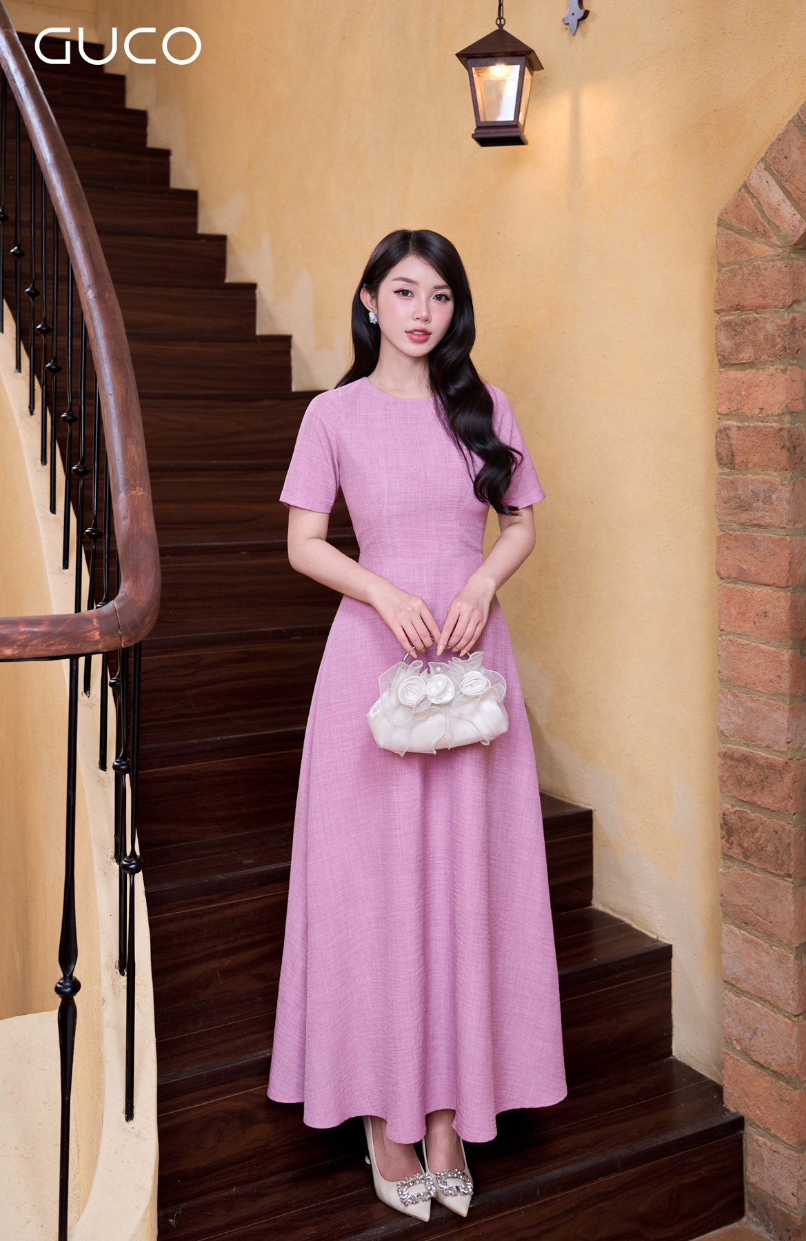 GUCO Đầm Maxi Hồng Dịu_thumbnail_1