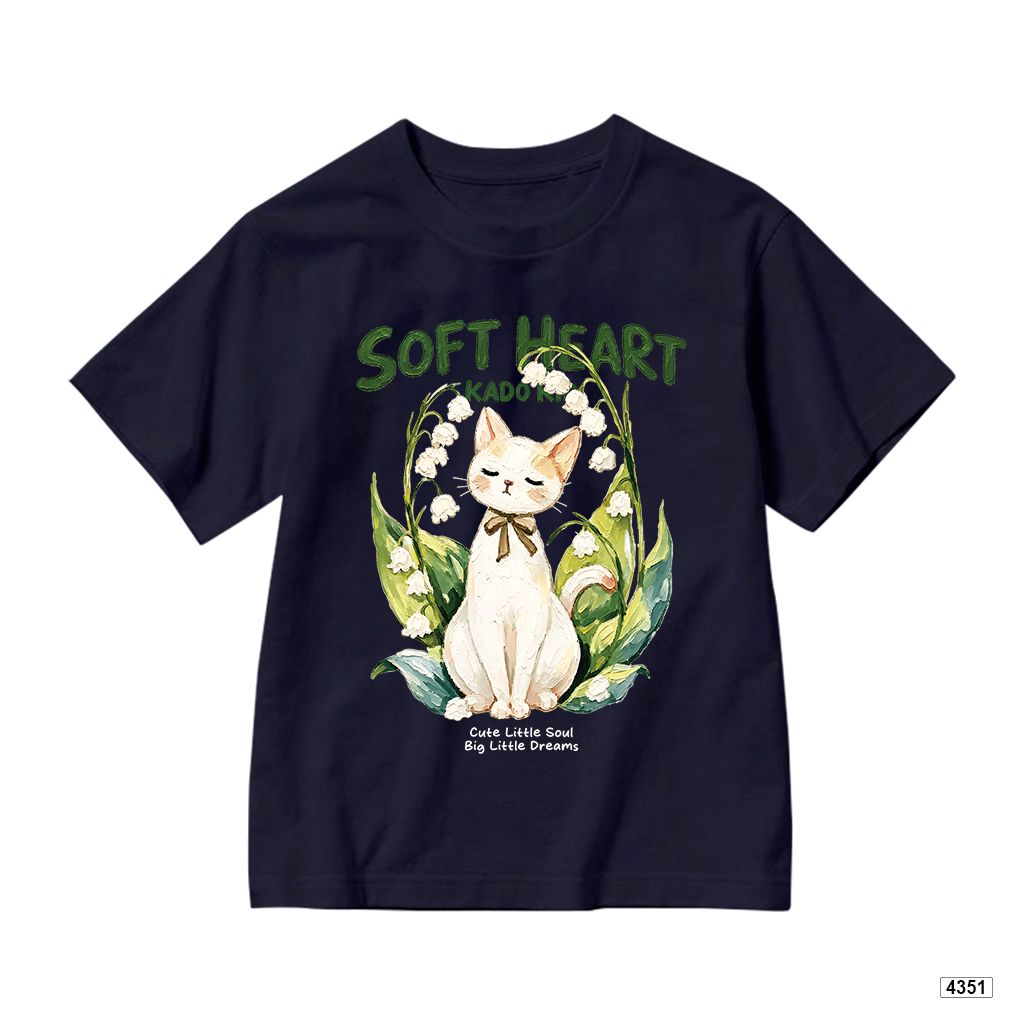 Áo thun bé trai bé gái form rộng Soft Heart Cat Kado 4351_thumbnail_11